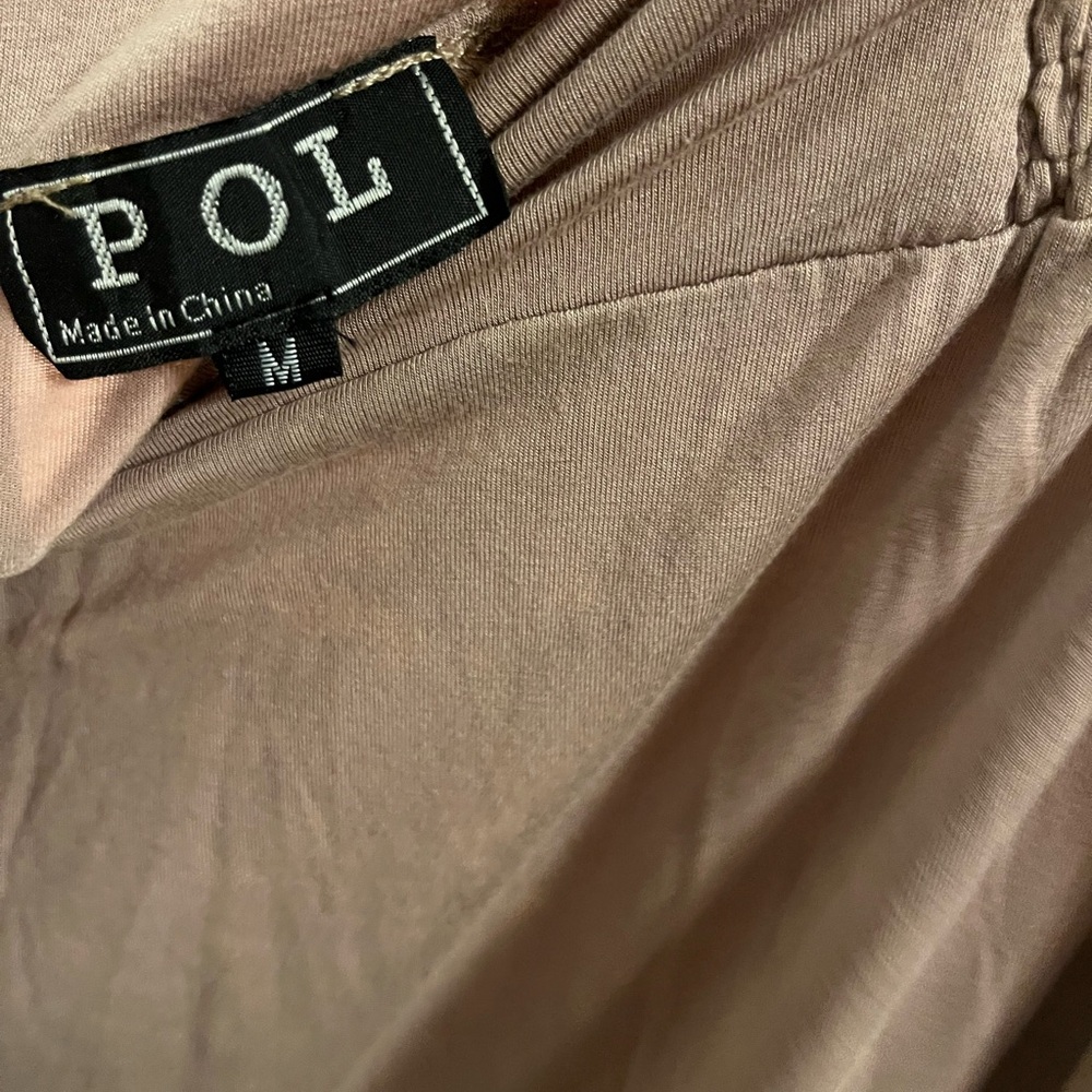 POL Taupe Hi/Low Skirt
